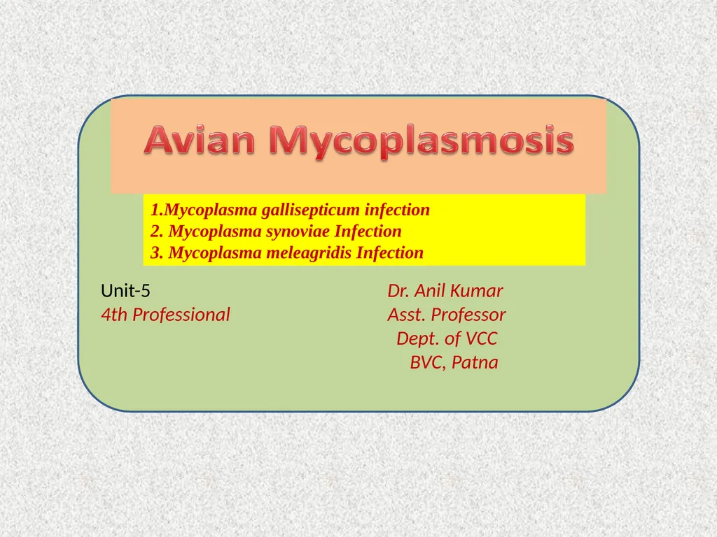 Unit-5 Dr. Anil Kumar 4th Professional Asst. - slide 1 of 13