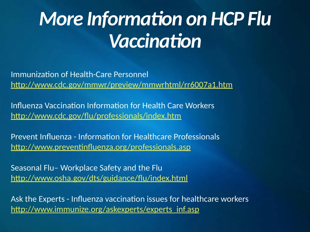 The Importance of Influenza Vaccination Maryland - slide 17 of 17