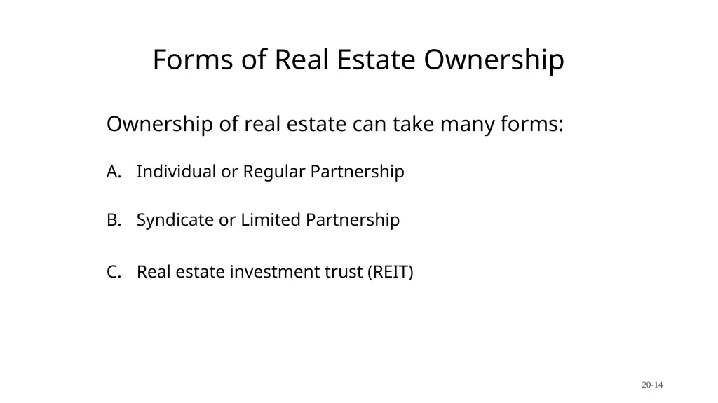 Chapter 20 Investments In Real Assets Fundamentals - slide 14 of 20