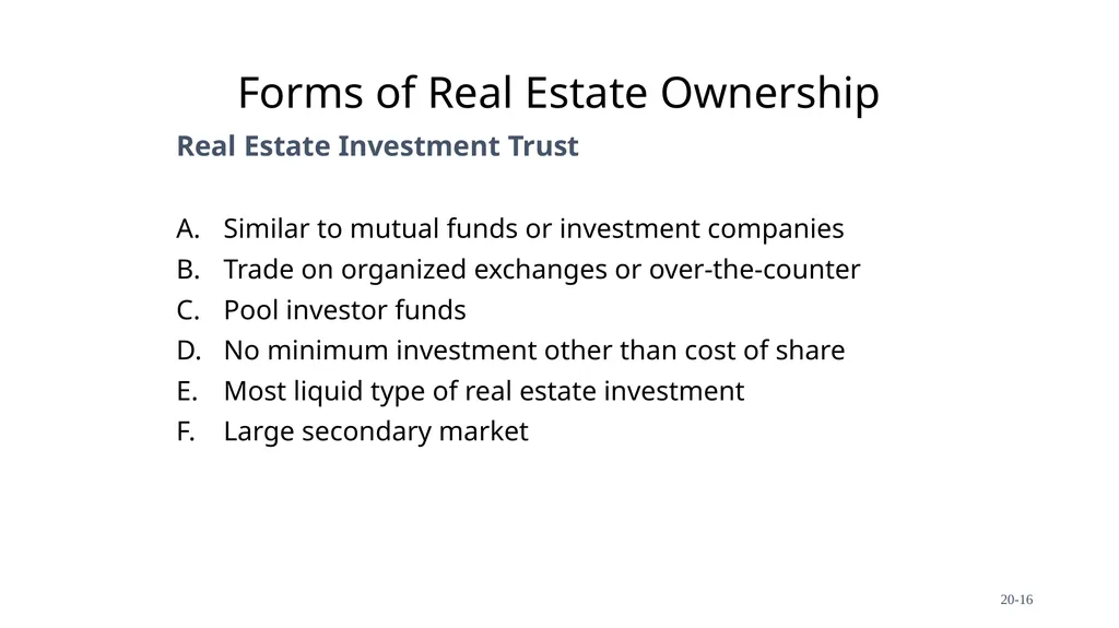 Chapter 20 Investments In Real Assets Fundamentals - slide 16 of 20