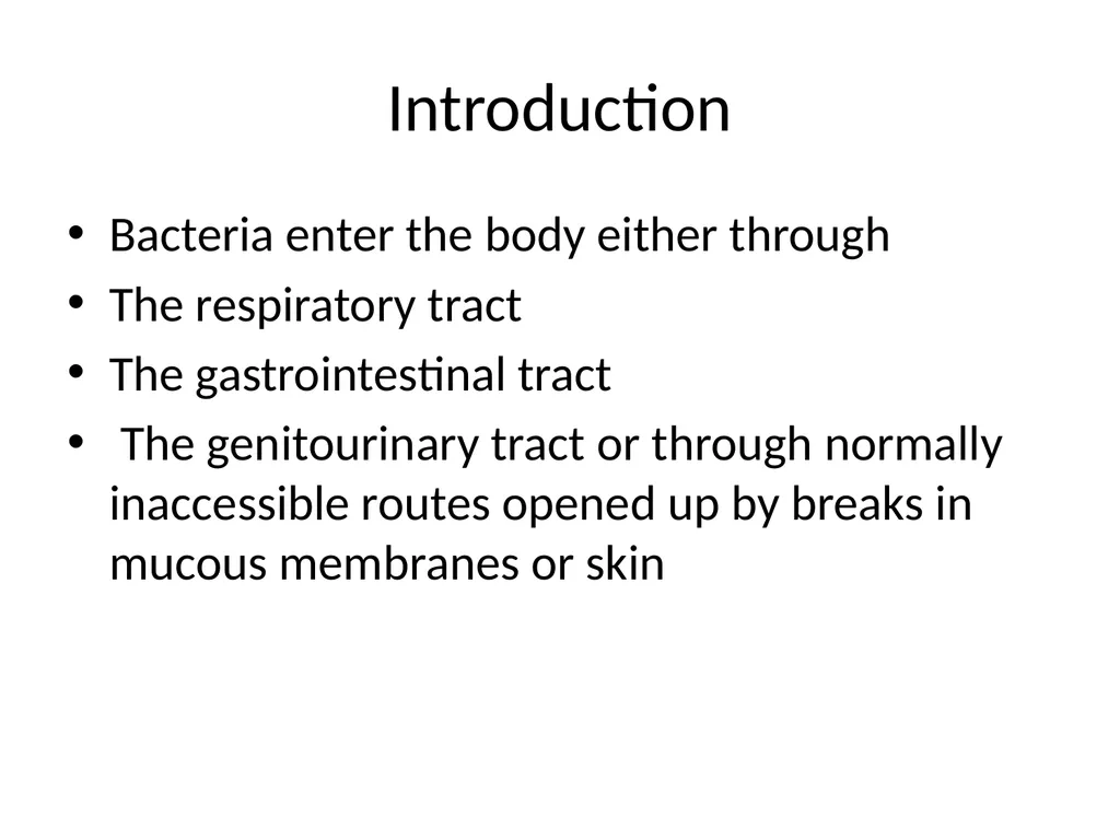 Immune Response to Bacterial Infection Dr Mohammed - slide 2 of 16