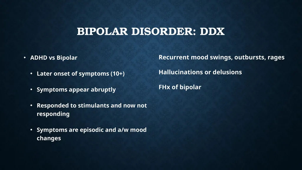 Mood Disorders (Bipolar Disorder, DMDD), - slide 13 of 35