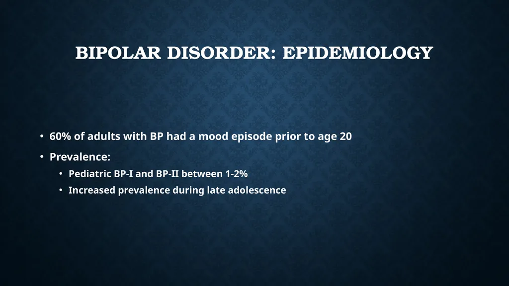 Mood Disorders (Bipolar Disorder, DMDD), - slide 6 of 35
