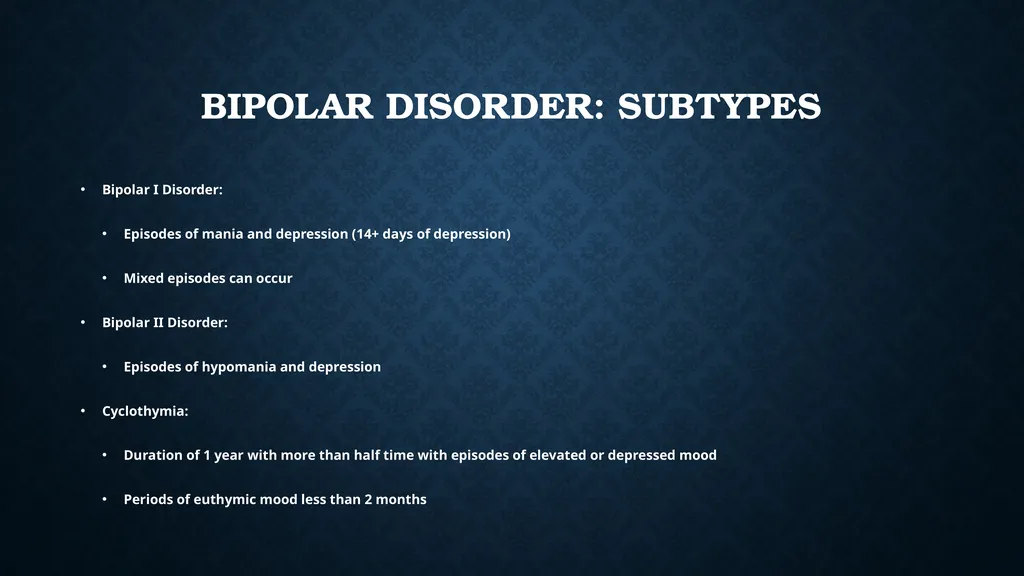 Mood Disorders (Bipolar Disorder, DMDD), - slide 3 of 35