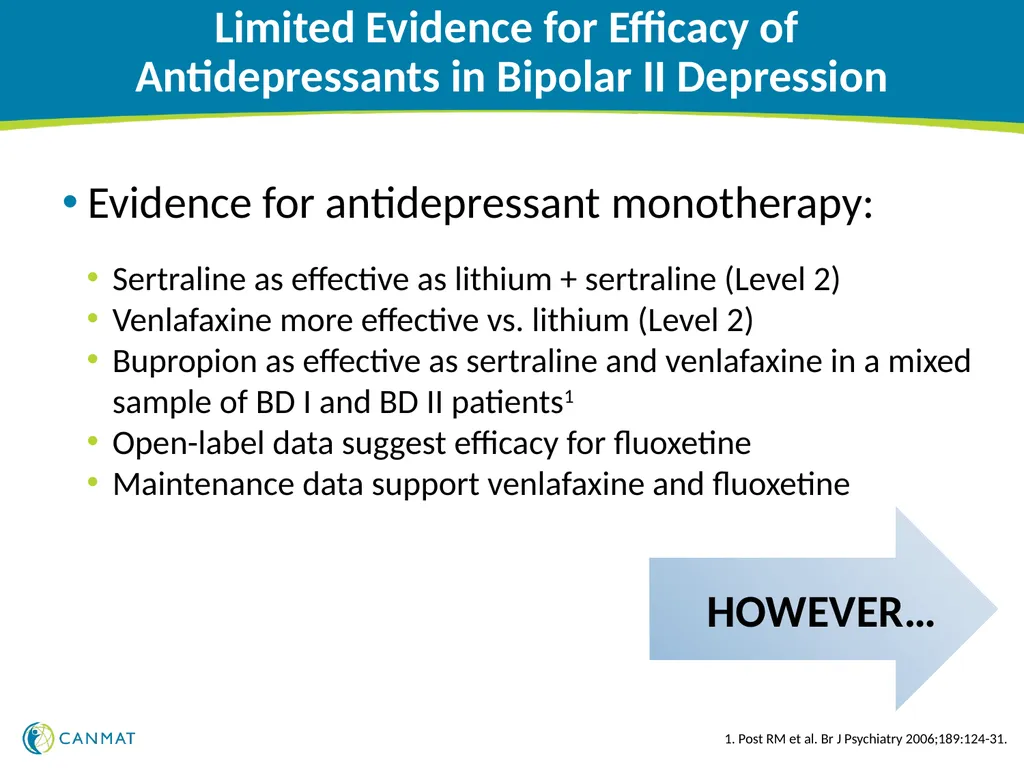 CANMAT and ISBD 2018 guidelines for the management - slide 13 of 21