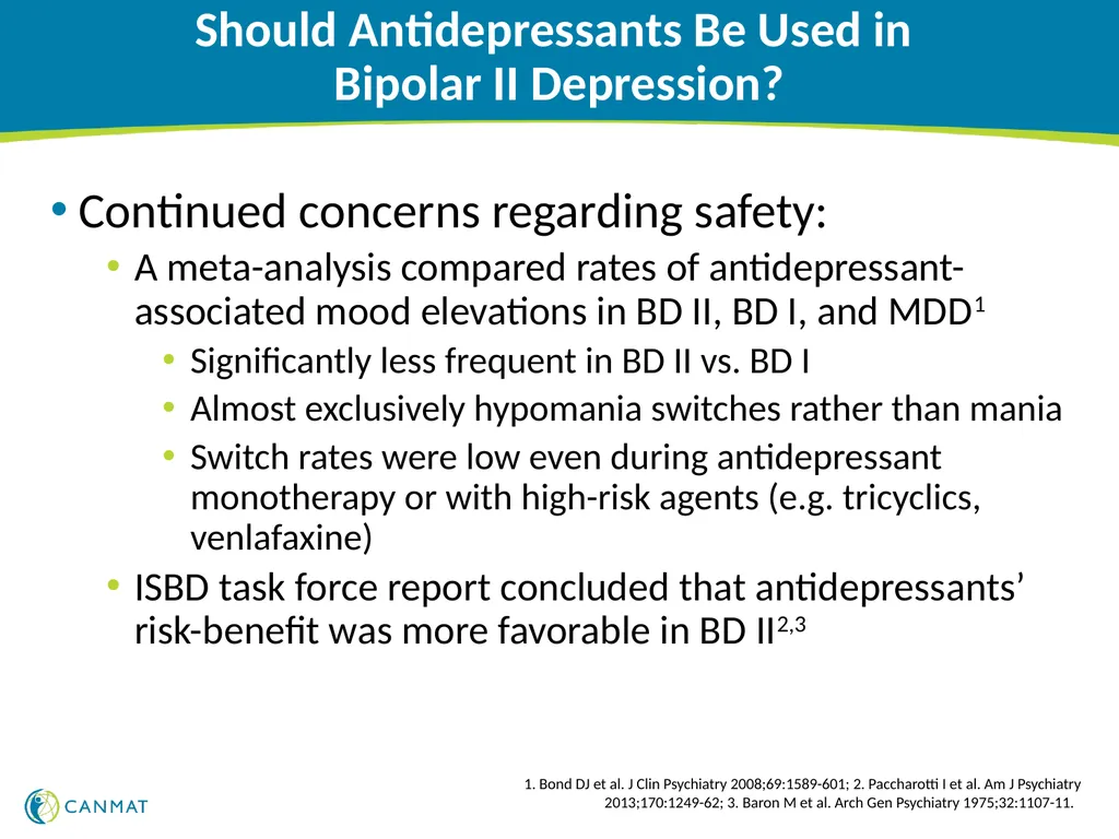 CANMAT and ISBD 2018 guidelines for the management - slide 12 of 21