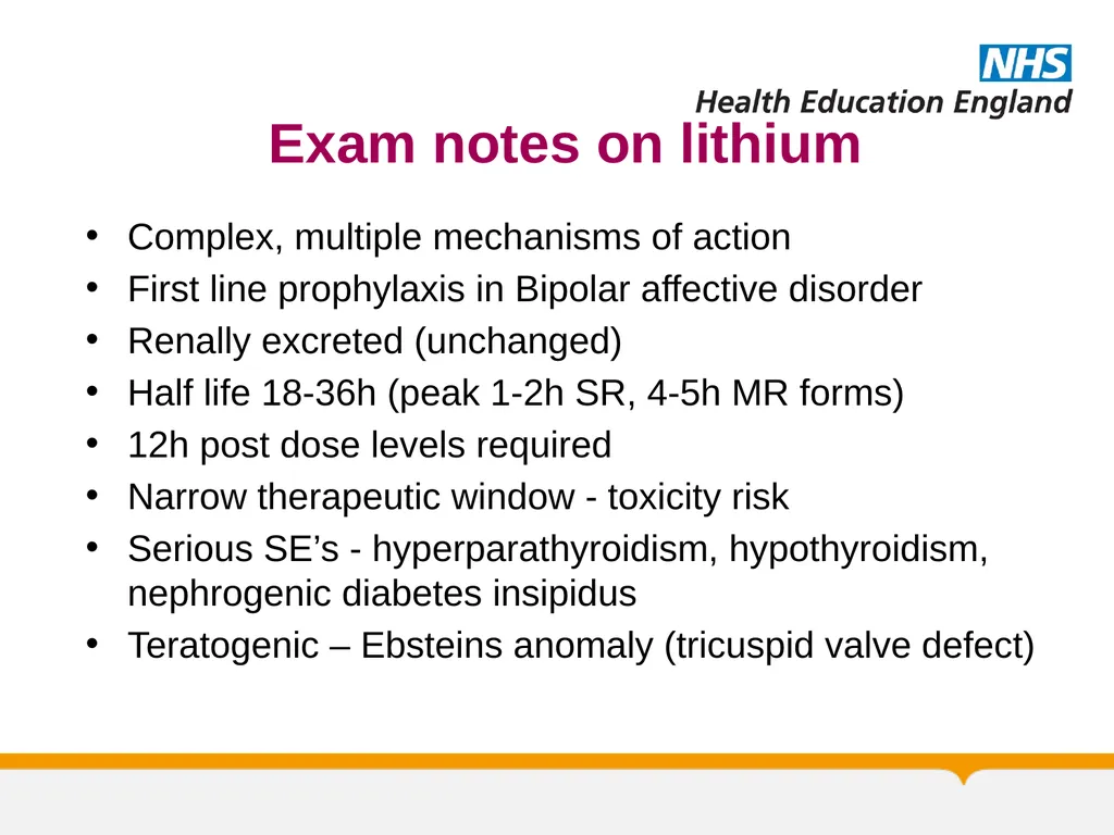 MRCPsych General Adult Module Bipolar Disorder- 3 - slide 19 of 38