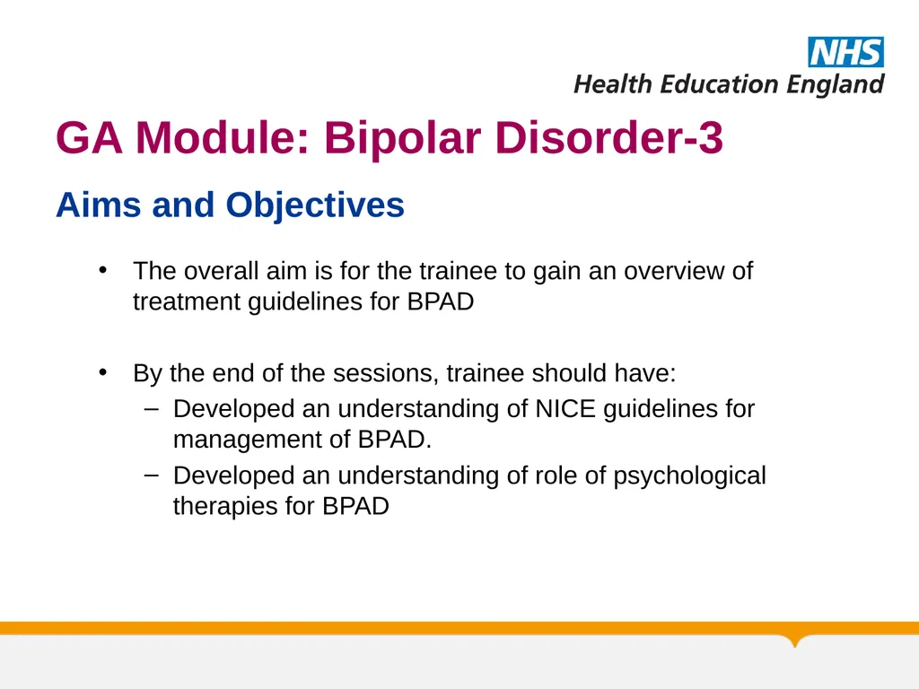 MRCPsych General Adult Module Bipolar Disorder- 3 - slide 2 of 38