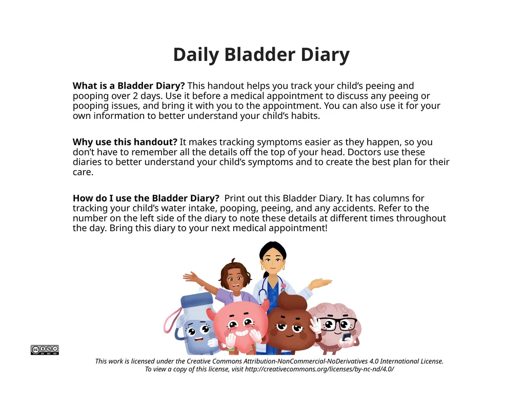 Daily Bladder Diary What is a Bladder Diary? This - slide 1 of 2
