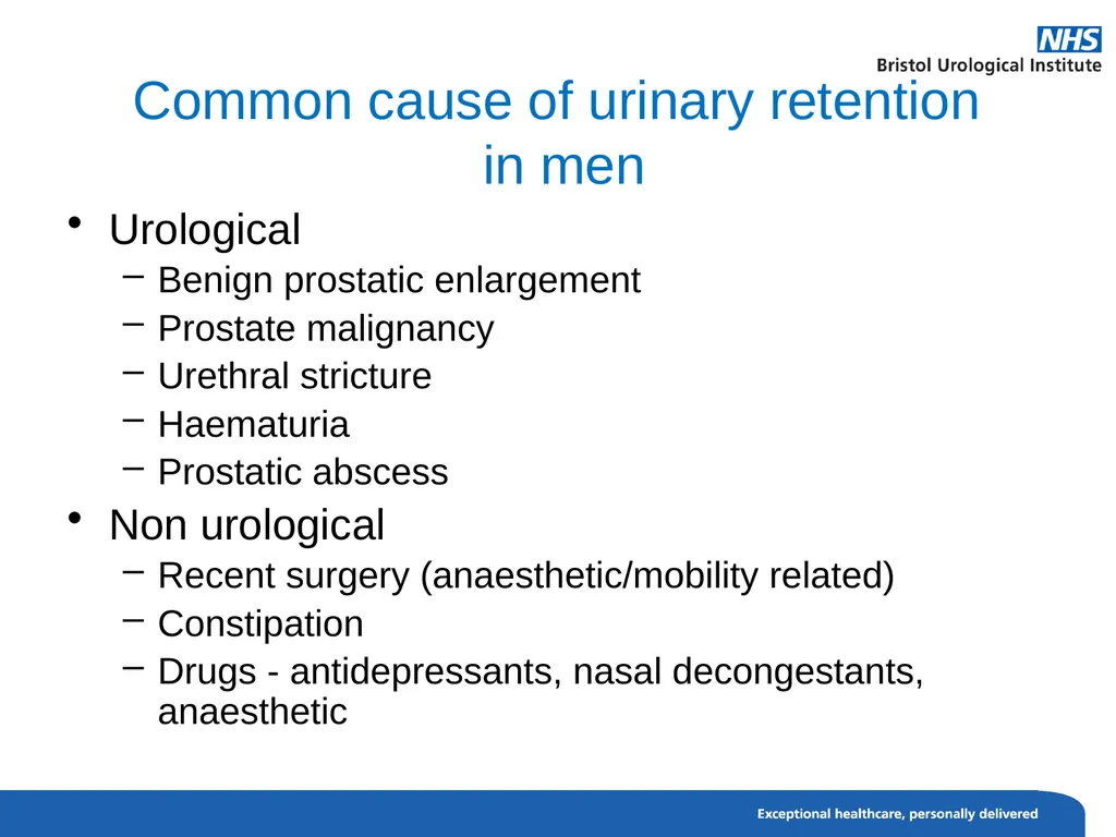 Urinary Retention Acute urinary retention This is - slide 5 of 13