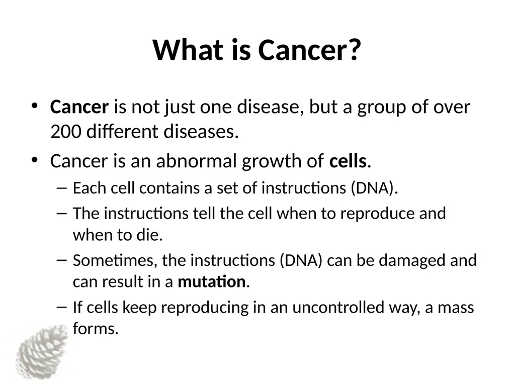 Understanding Cancer Basics Understanding Cancer - slide 4 of 17