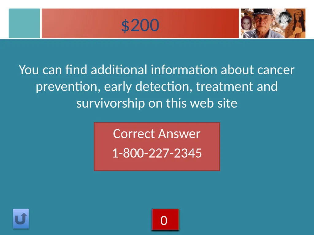 Cancer Types Jeopardy Instructions Click on the - slide 21 of 37