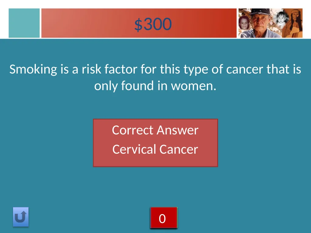 Cancer Types Jeopardy Instructions Click on the - slide 6 of 37