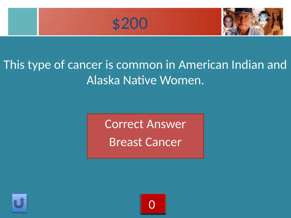 Cancer Types Jeopardy Instructions Click on the - slide 5 of 37