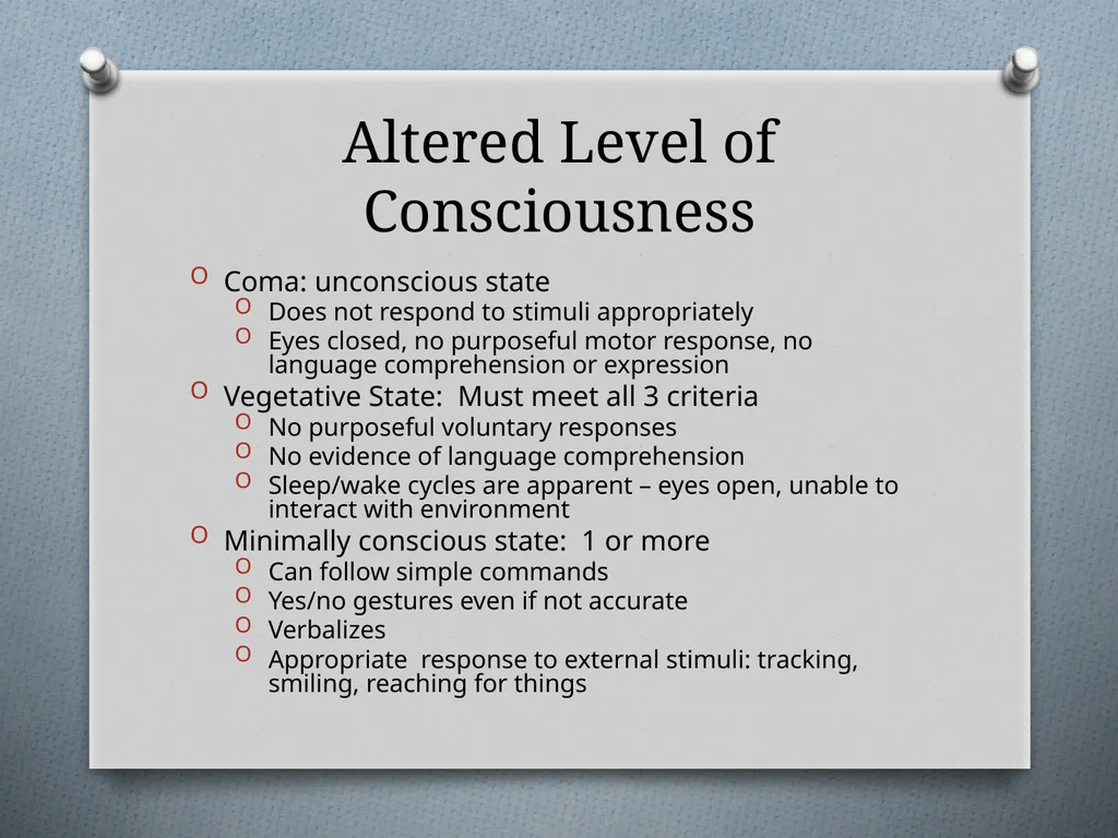 Coma and Brain Death Objectives Define Coma and - slide 3 of 14