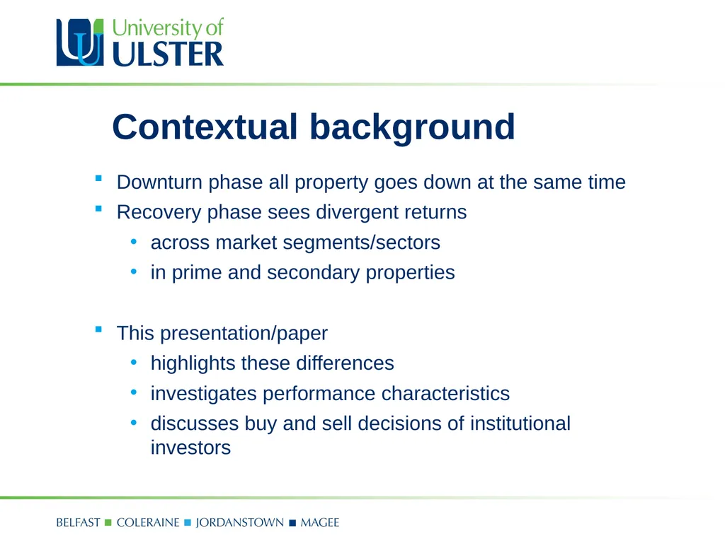 Prime versus Secondary Real Estate – No guts No - slide 3 of 24