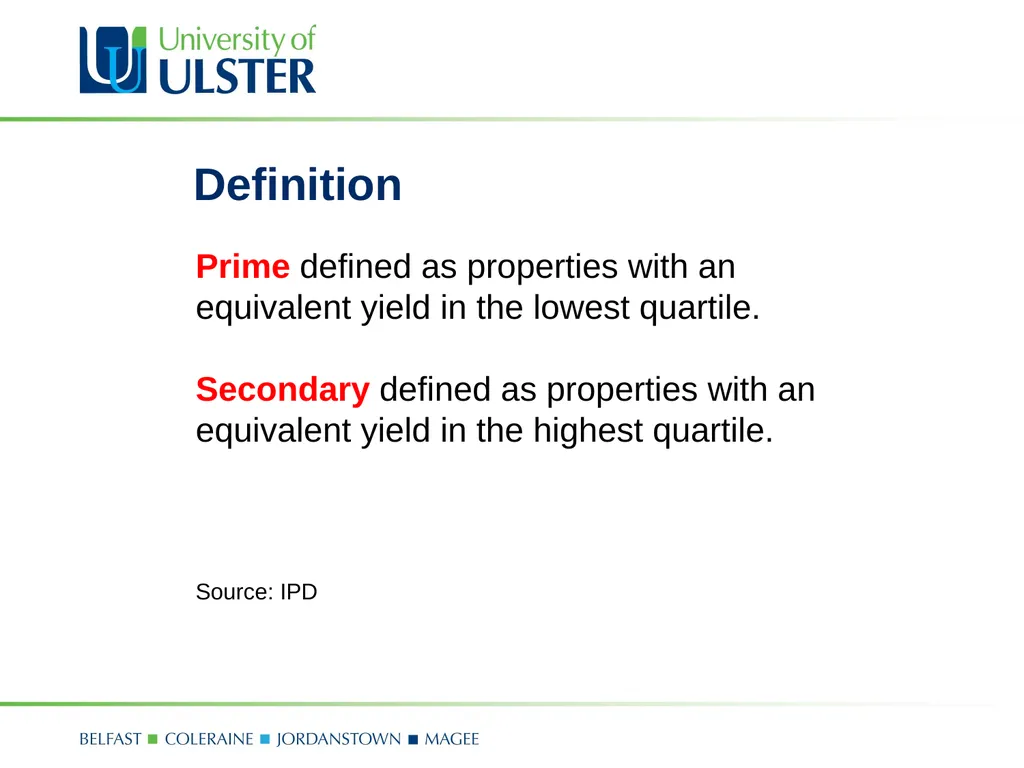 Prime versus Secondary Real Estate – No guts No - slide 10 of 24