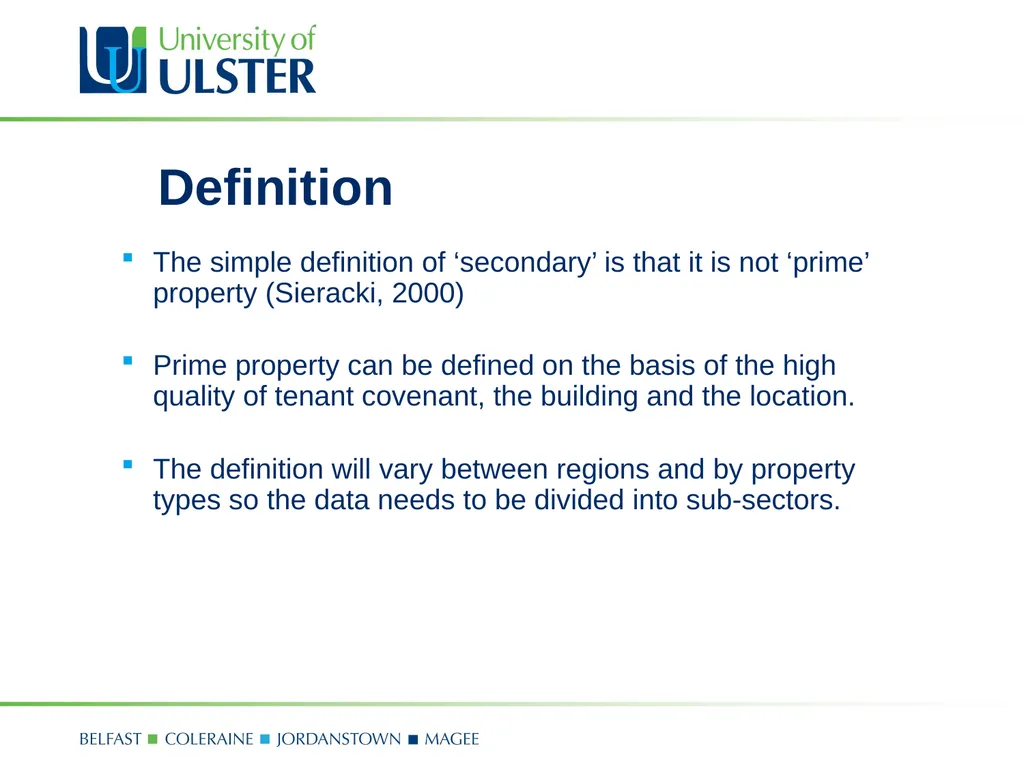 Prime versus Secondary Real Estate – No guts No - slide 8 of 24