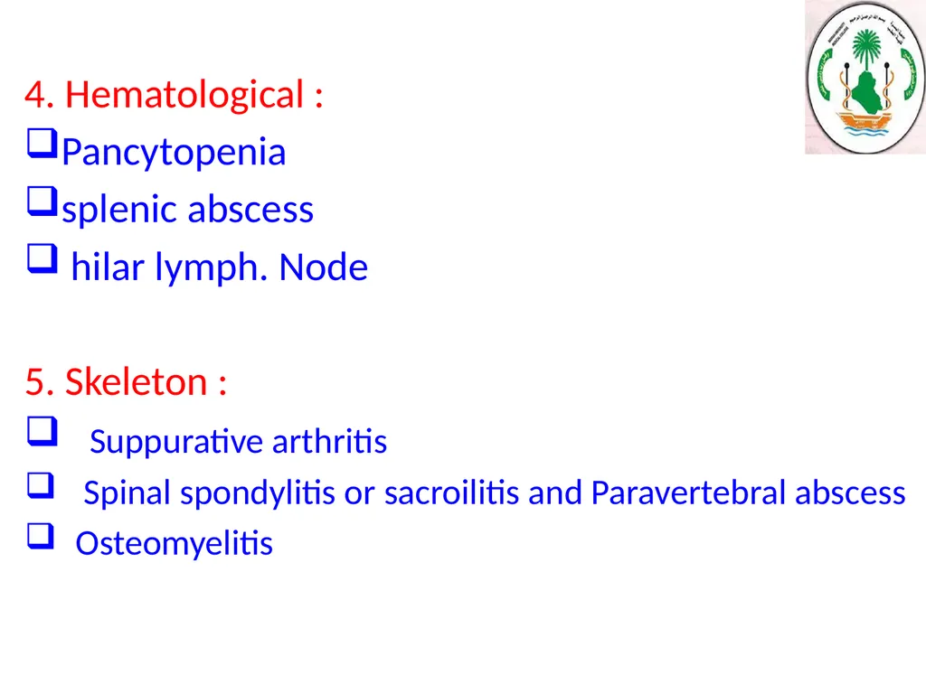 Learning objectives of Brucellosis lectures : - slide 7 of 21