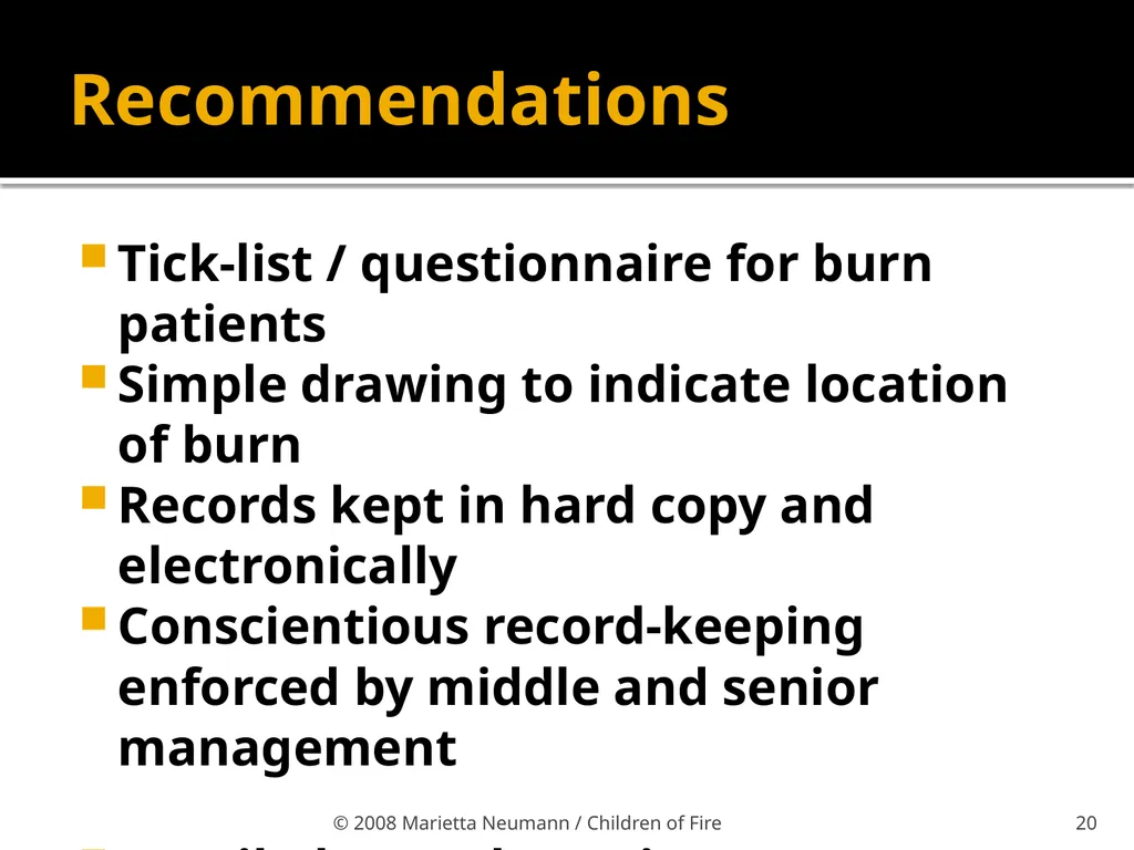 Burn injuries in children Statistics Record - slide 16 of 18
