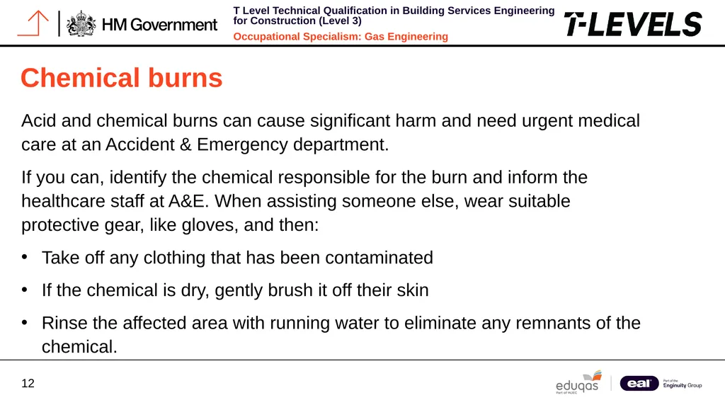 Occupational Specialism: Gas Engineering K1.1 - slide 12 of 14