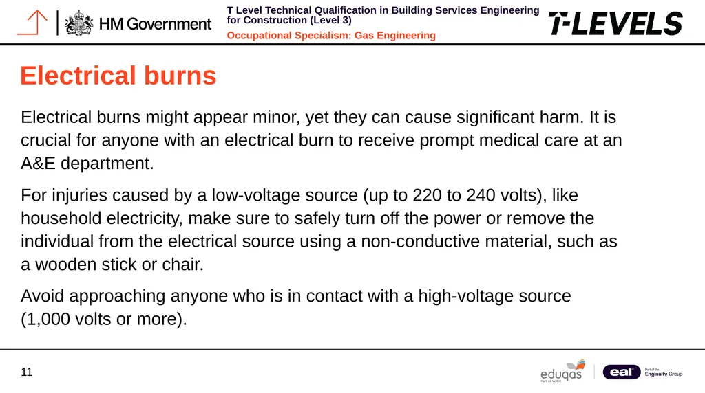 Occupational Specialism: Gas Engineering K1.1 - slide 11 of 14