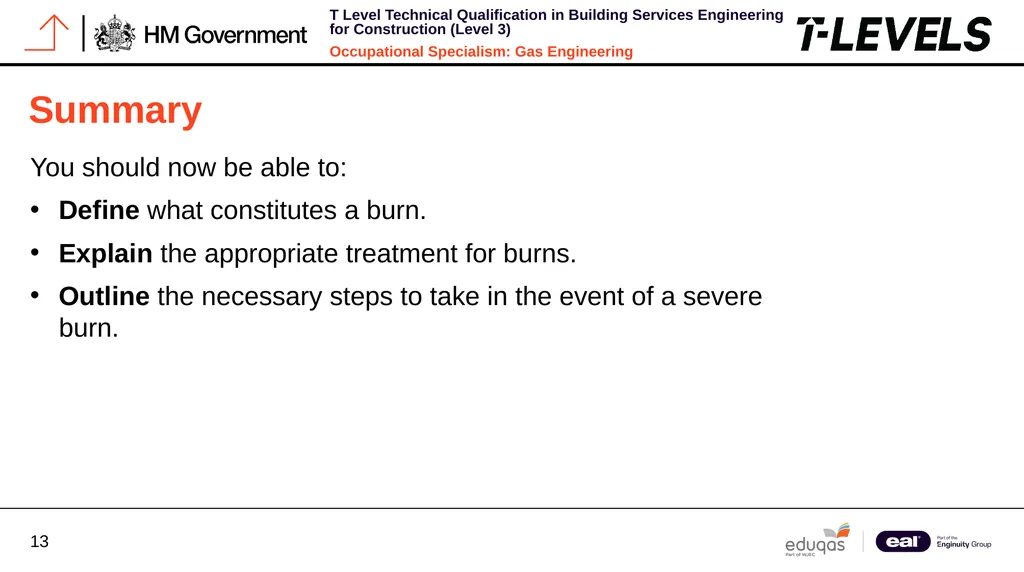 Occupational Specialism: Gas Engineering K1.1 - slide 13 of 14
