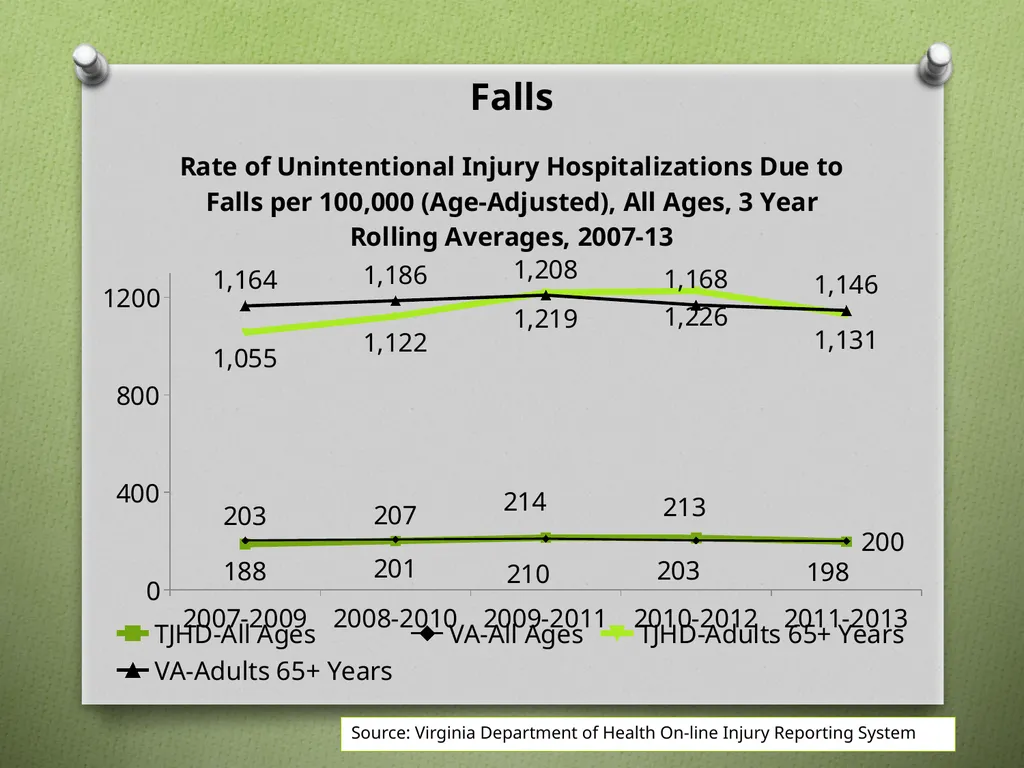 Unintentional Injury Injury Hospitalizations by - slide 8 of 13