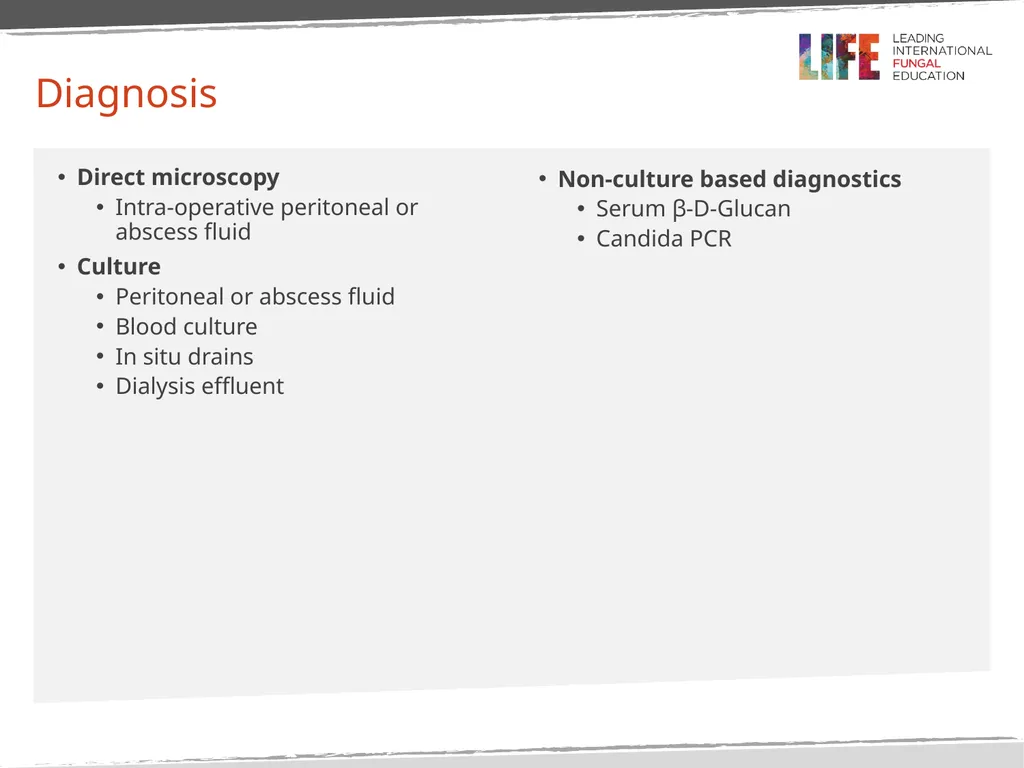 Intra-Abdominal Candidiasis, Candida peritonitis - slide 9 of 15