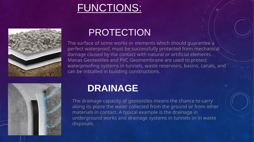 Geotextile & PVC MEMBRANE for TUNNEL Waterproofing - slide 6 of 12