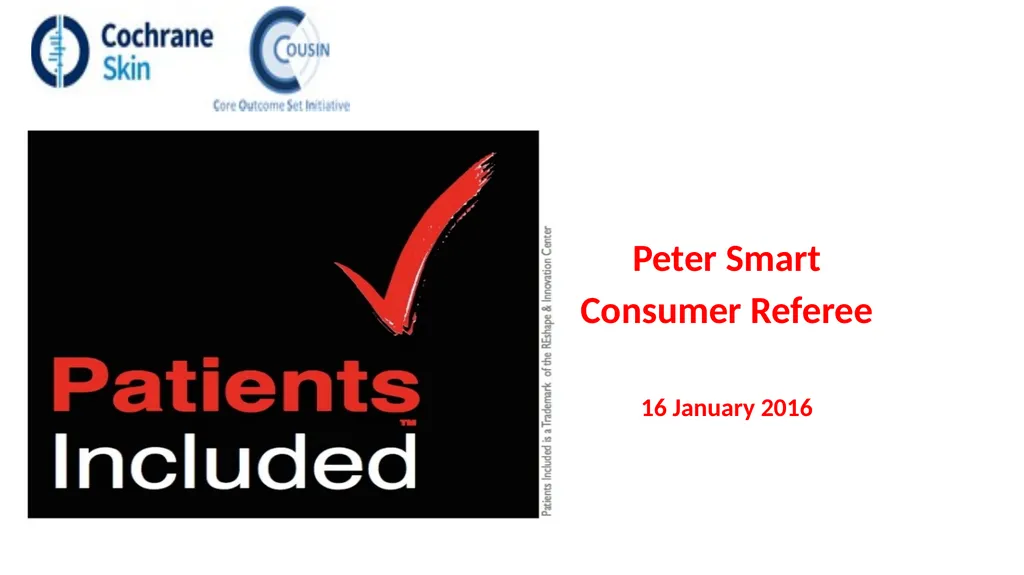Peter Smart Consumer Referee 16 January 2016