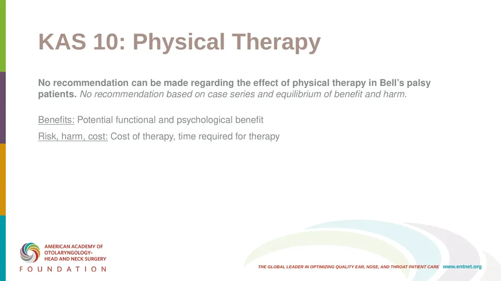 AAO-HNSF Clinical Practice Guideline: Bell’s Palsy - slide 37 of 48