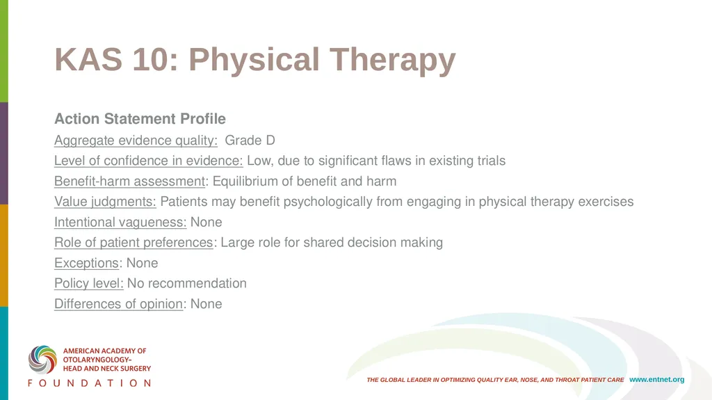 AAO-HNSF Clinical Practice Guideline: Bell’s Palsy - slide 38 of 48