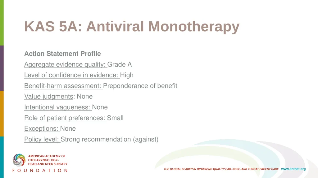 AAO-HNSF Clinical Practice Guideline: Bell’s Palsy - slide 23 of 48