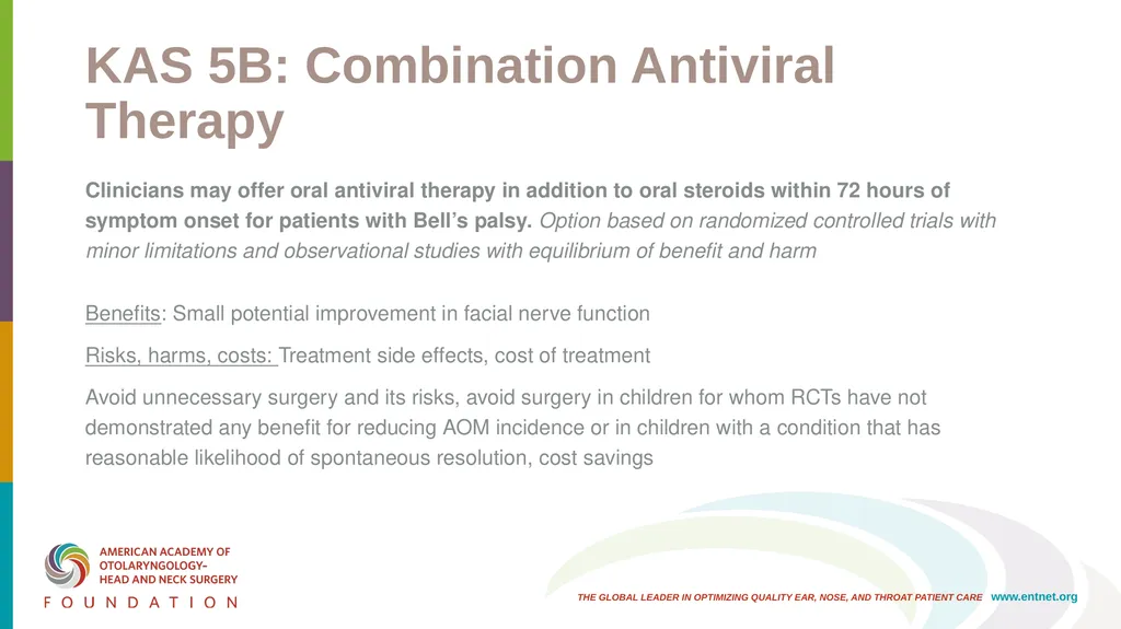 AAO-HNSF Clinical Practice Guideline: Bell’s Palsy - slide 24 of 48