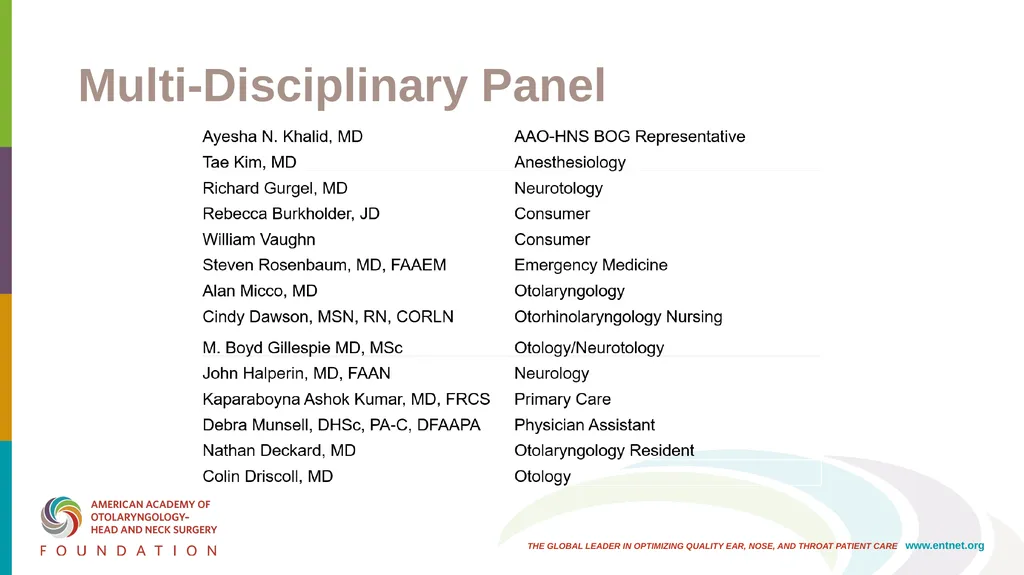 AAO-HNSF Clinical Practice Guideline: Bell’s Palsy - slide 5 of 48