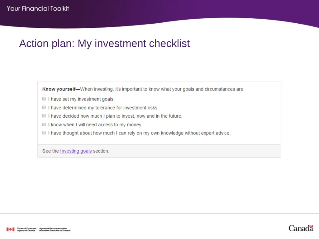 Investing Agenda Start time: _____ Break time: - slide 40 of 42