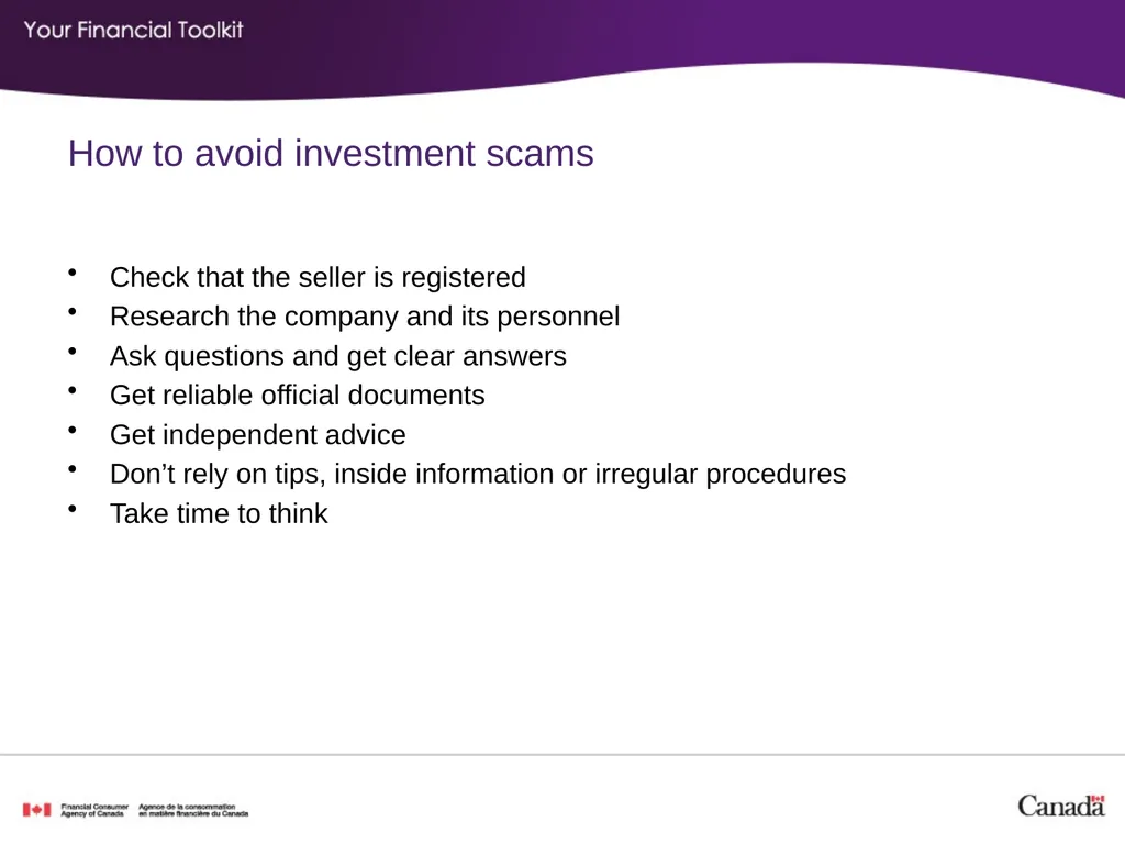 Investing Agenda Start time: _____ Break time: - slide 37 of 42