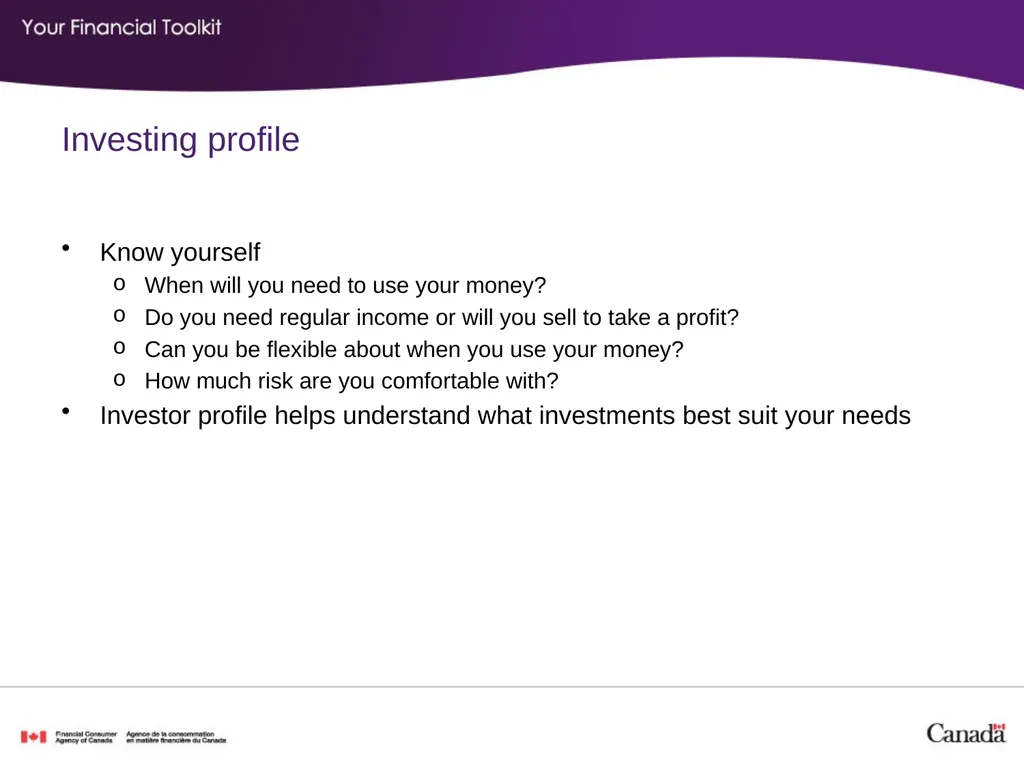 Investing Agenda Start time: _____ Break time: - slide 8 of 42
