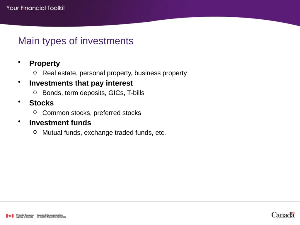 Investing Agenda Start time: _____ Break time: - slide 24 of 42