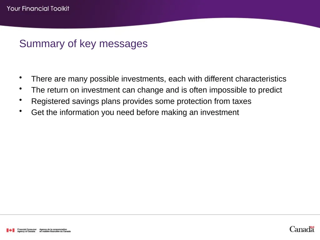 Investing Agenda Start time: _____ Break time: - slide 25 of 42