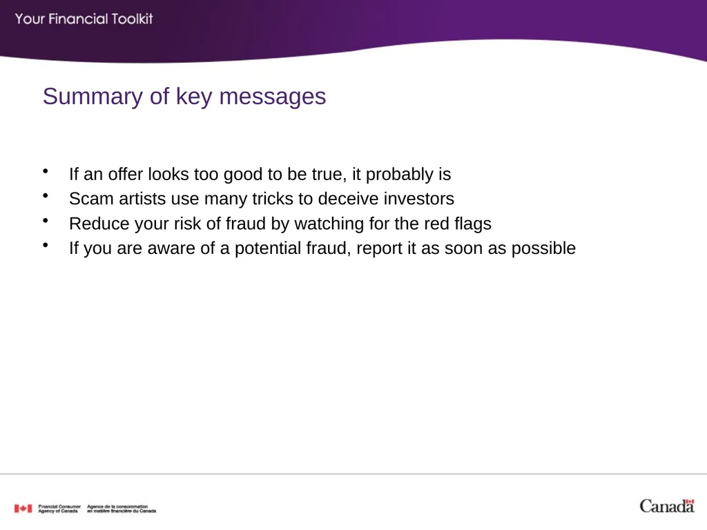 Investing Agenda Start time: _____ Break time: - slide 39 of 42