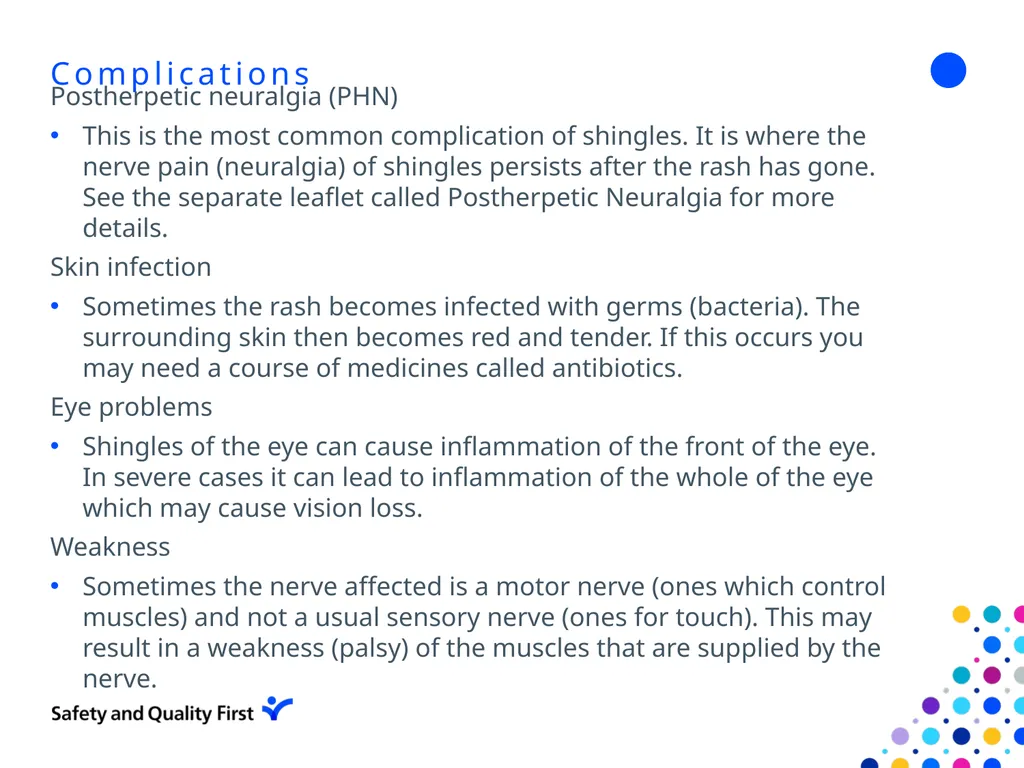 Shingles June 2022 Clair Stokes Infection - slide 20 of 24