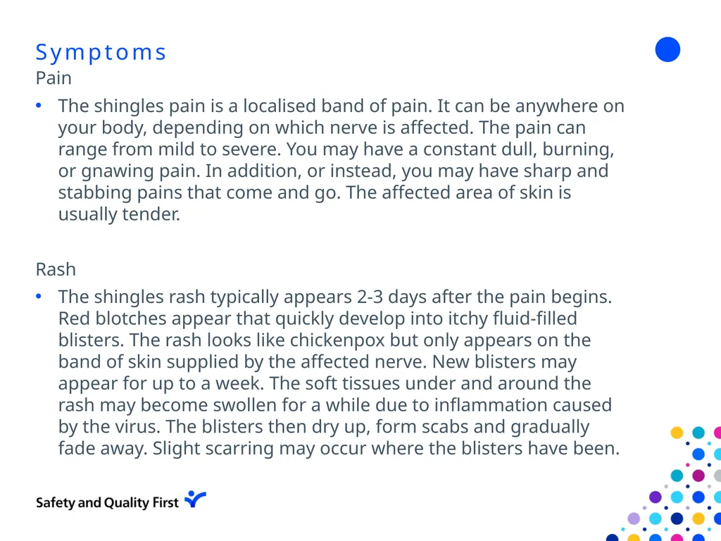 Shingles June 2022 Clair Stokes Infection - slide 5 of 24