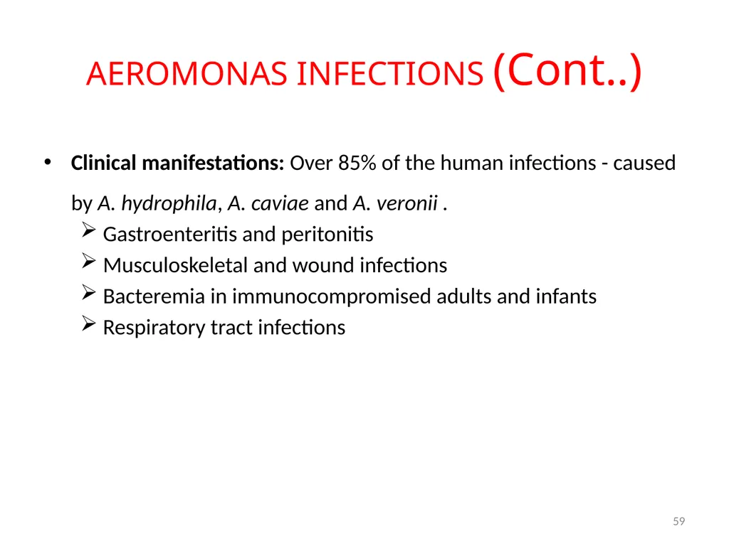 Cholera, Halophilic Vibrio and Aeromonas - slide 59 of 61