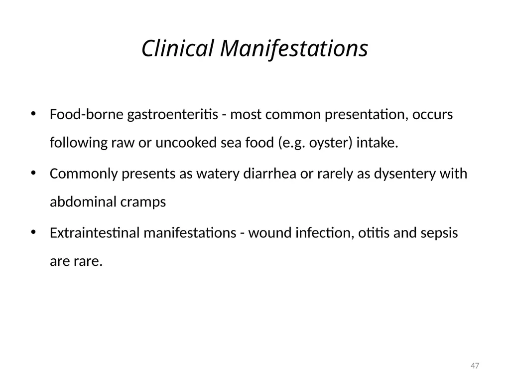 Cholera, Halophilic Vibrio and Aeromonas - slide 47 of 61