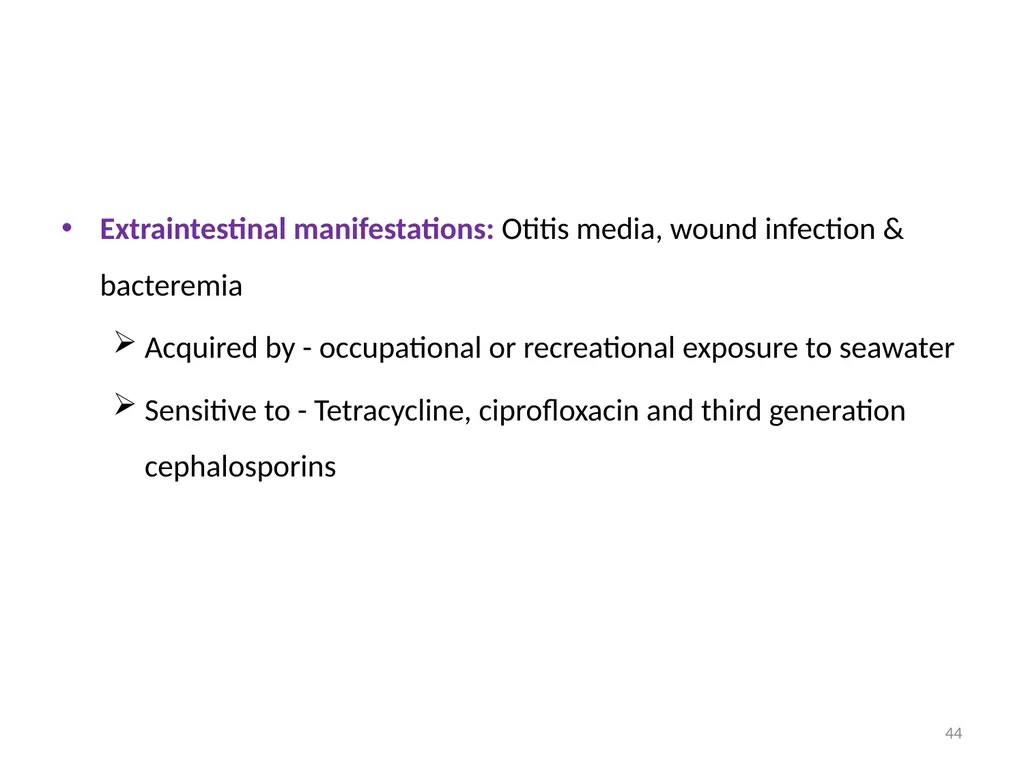Cholera, Halophilic Vibrio and Aeromonas - slide 44 of 61