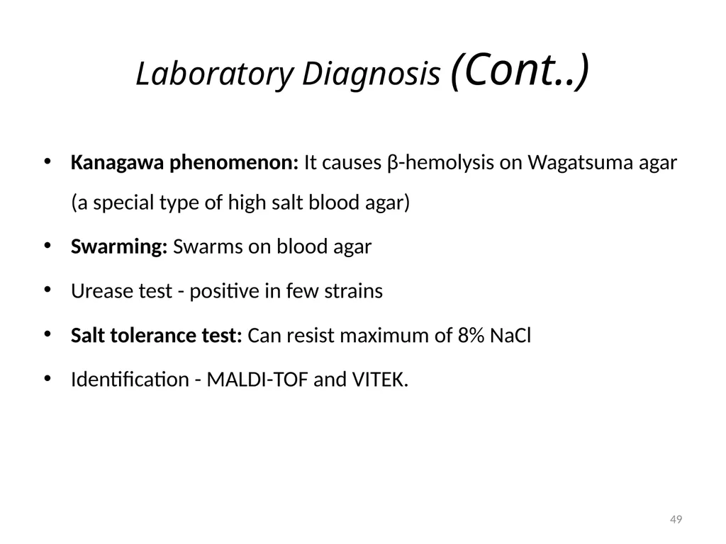 Cholera, Halophilic Vibrio and Aeromonas - slide 49 of 61
