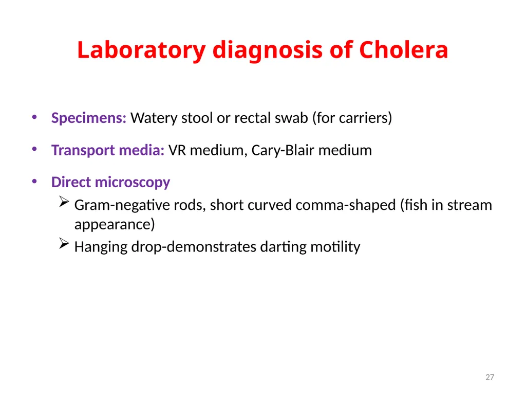 Cholera, Halophilic Vibrio and Aeromonas - slide 27 of 61