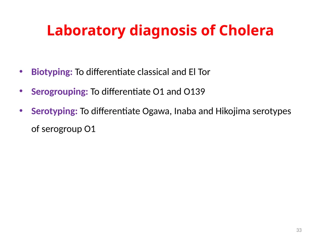 Cholera, Halophilic Vibrio and Aeromonas - slide 33 of 61